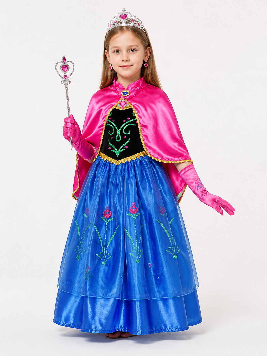 Princess Costume with Cape for Halloween