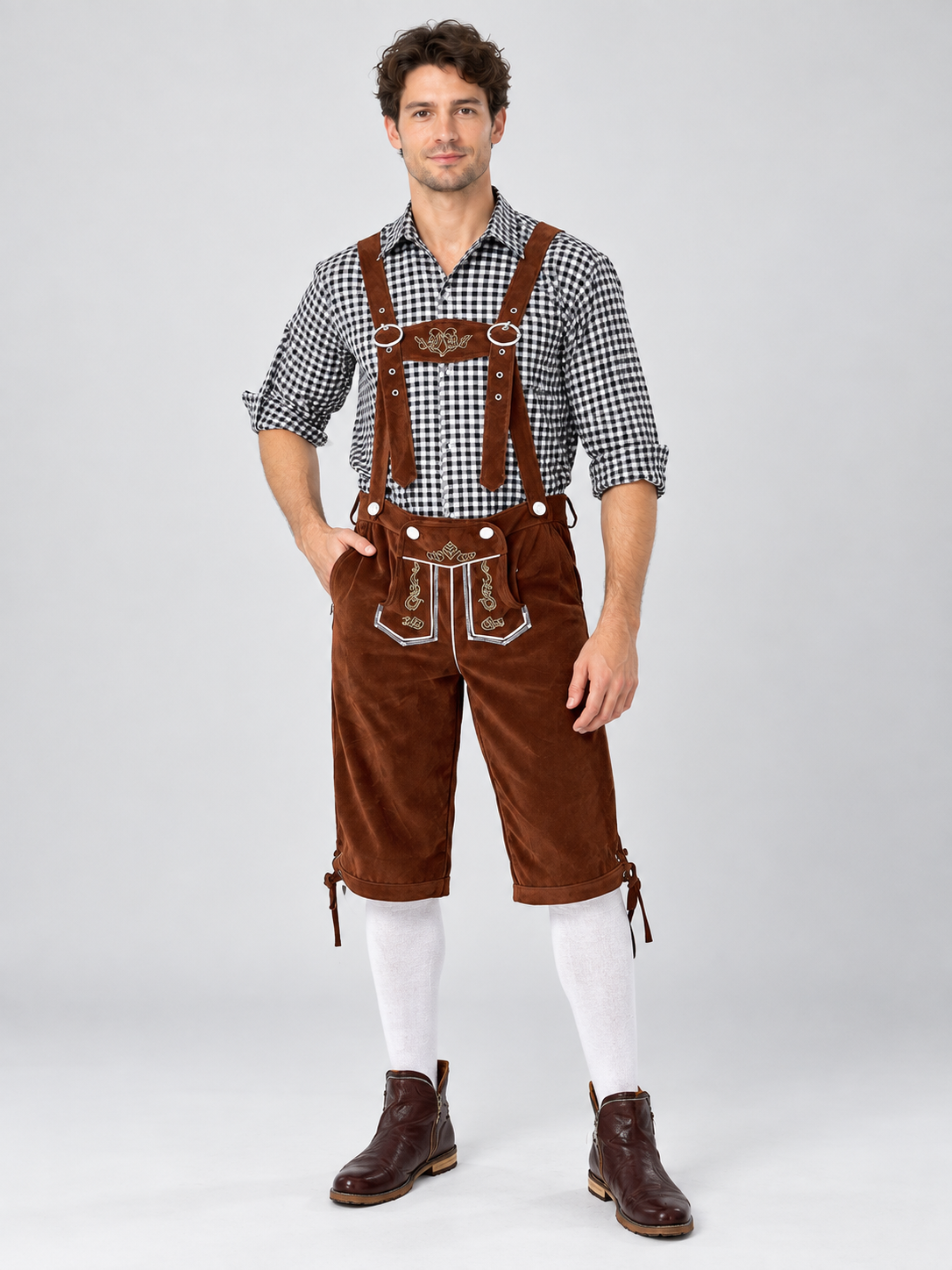 Oktoberfest Costume: Plaid Shirt and Breeches Shorts
