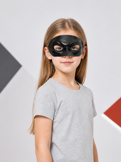 Black Carnival Mask for Halloween and Cosplay Costume Masks detail