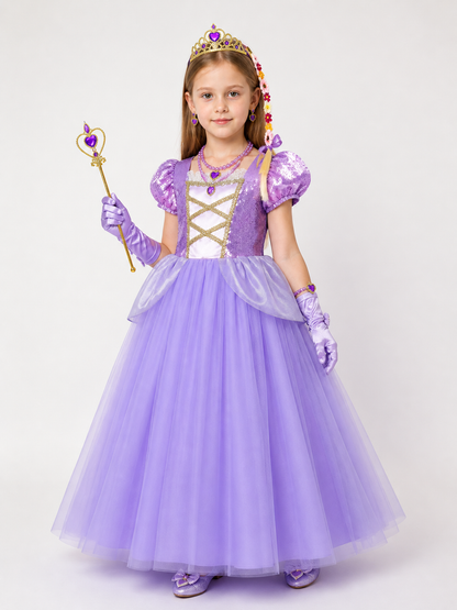 Purple Princess Carnival Costume for Halloween Costumes detail