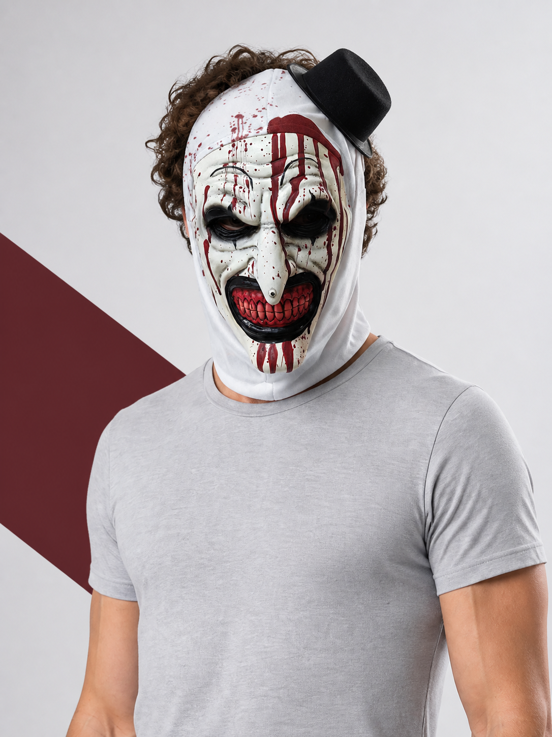 Horrifying Clown Carnival Mask for Halloween and Cosplay Costume Masks detail