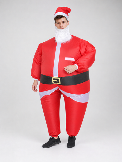 Santa Claus costume with beard and hat for the holidays