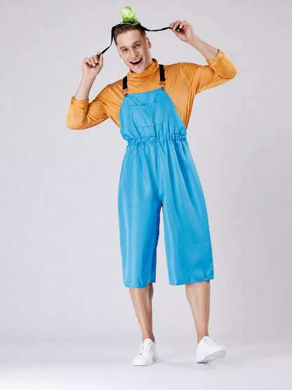 Blue Halloween Cosplay Bib Shorts