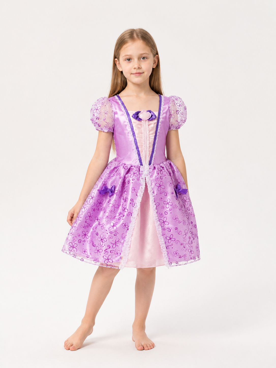 Halloween Princess Costume Dress with Flowers
