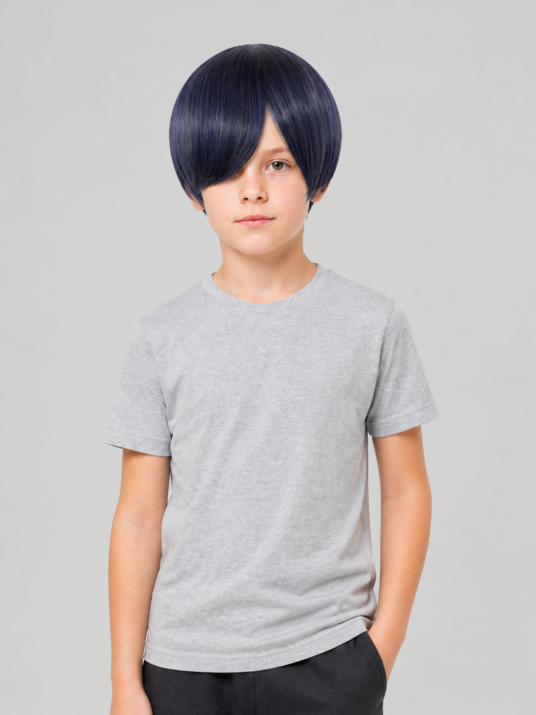 Dark Blue-Purple Carnival Wig for Cosplay Costume Wigs detail