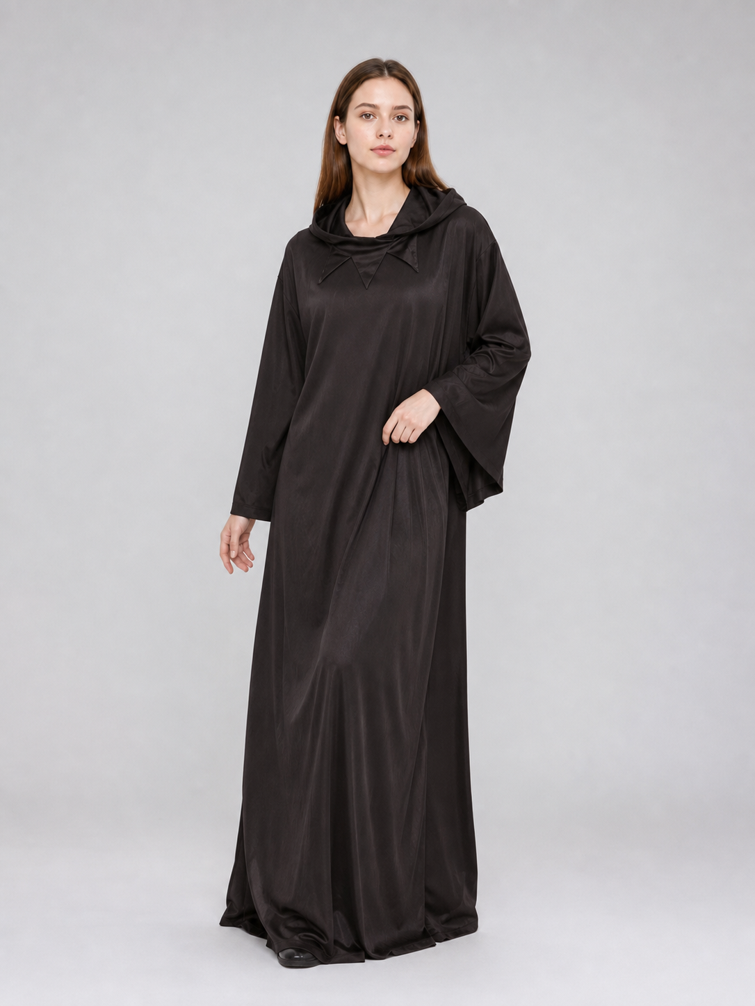 Black Hooded Cloak for Halloween and Cosplay