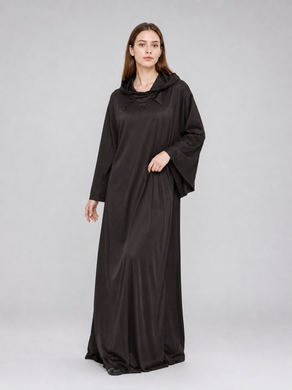 Black Hooded Cloak for Halloween and Cosplay