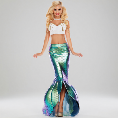 Mermaid Skirt for Cosplay with a Shimmering Pattern