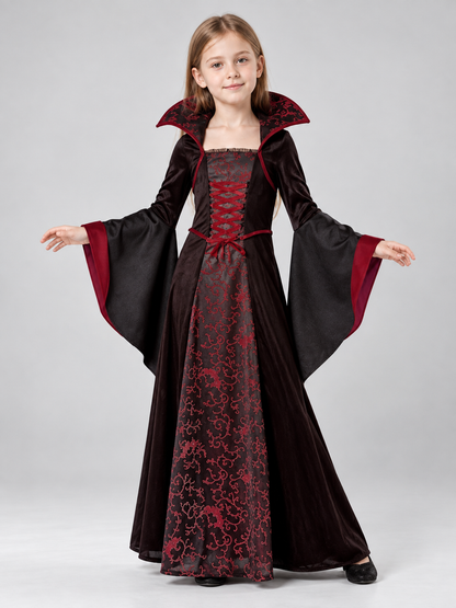 Vampire Costume with Red Trim Costumes detail