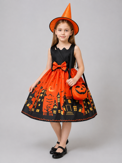 Children’s Halloween Costume Dress with Full Skirt product detail