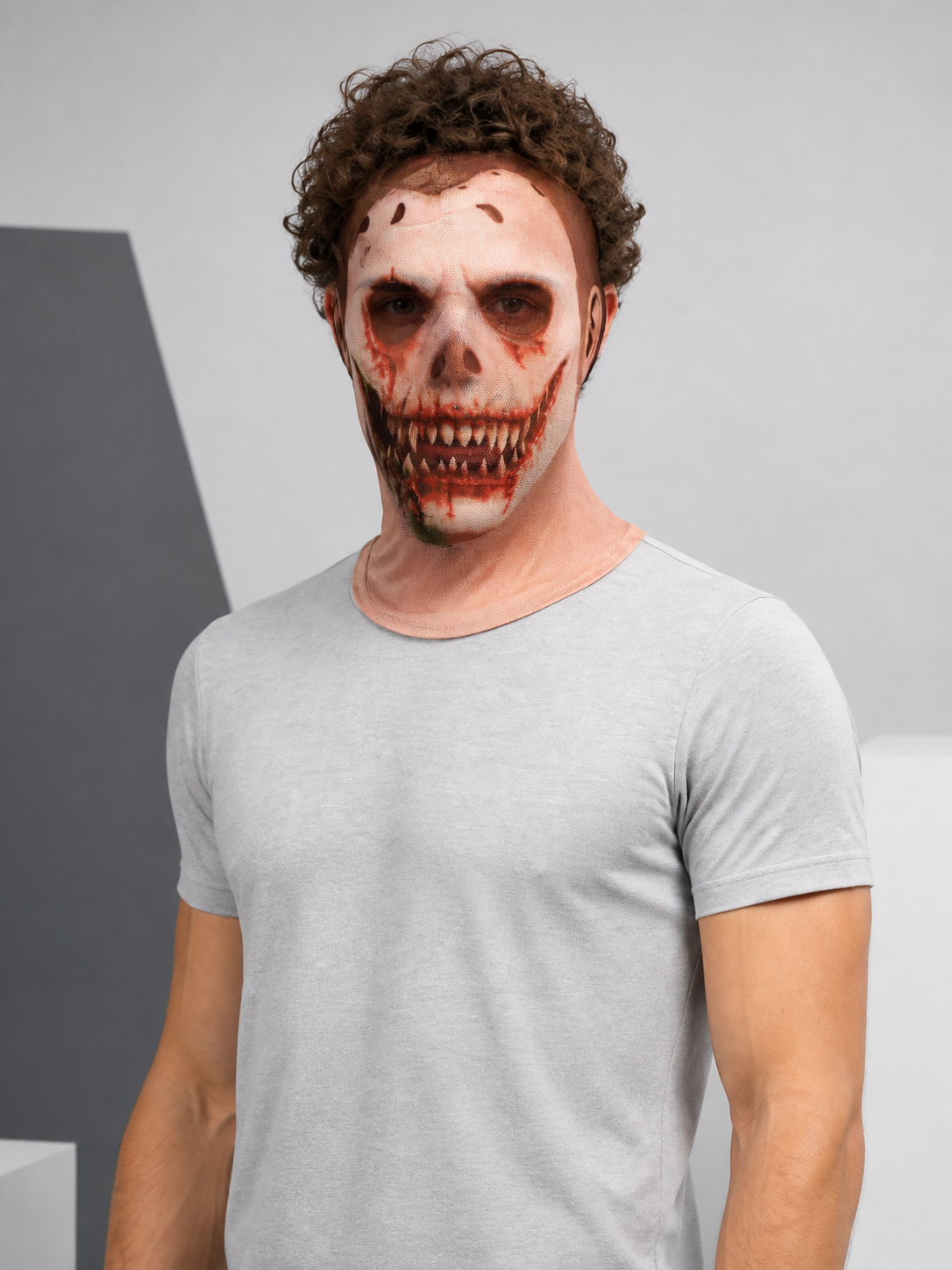 Full-Face Halloween Zombie Mask Costume Masks detail