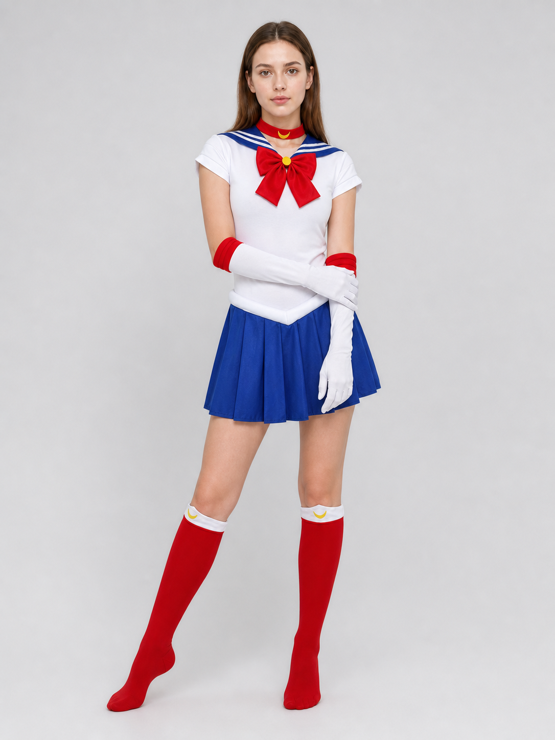 Sailor Moon cosplay costume: top, skirt, and accessories