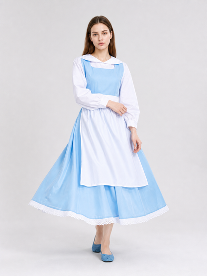 White and Blue Princess Costume Dress