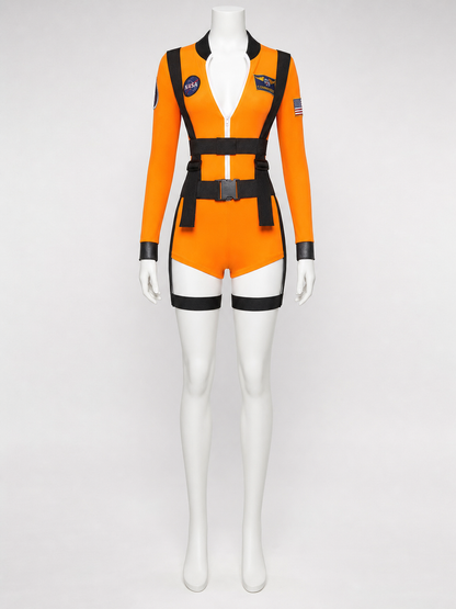 Astronaut Romper with Straps and Patches