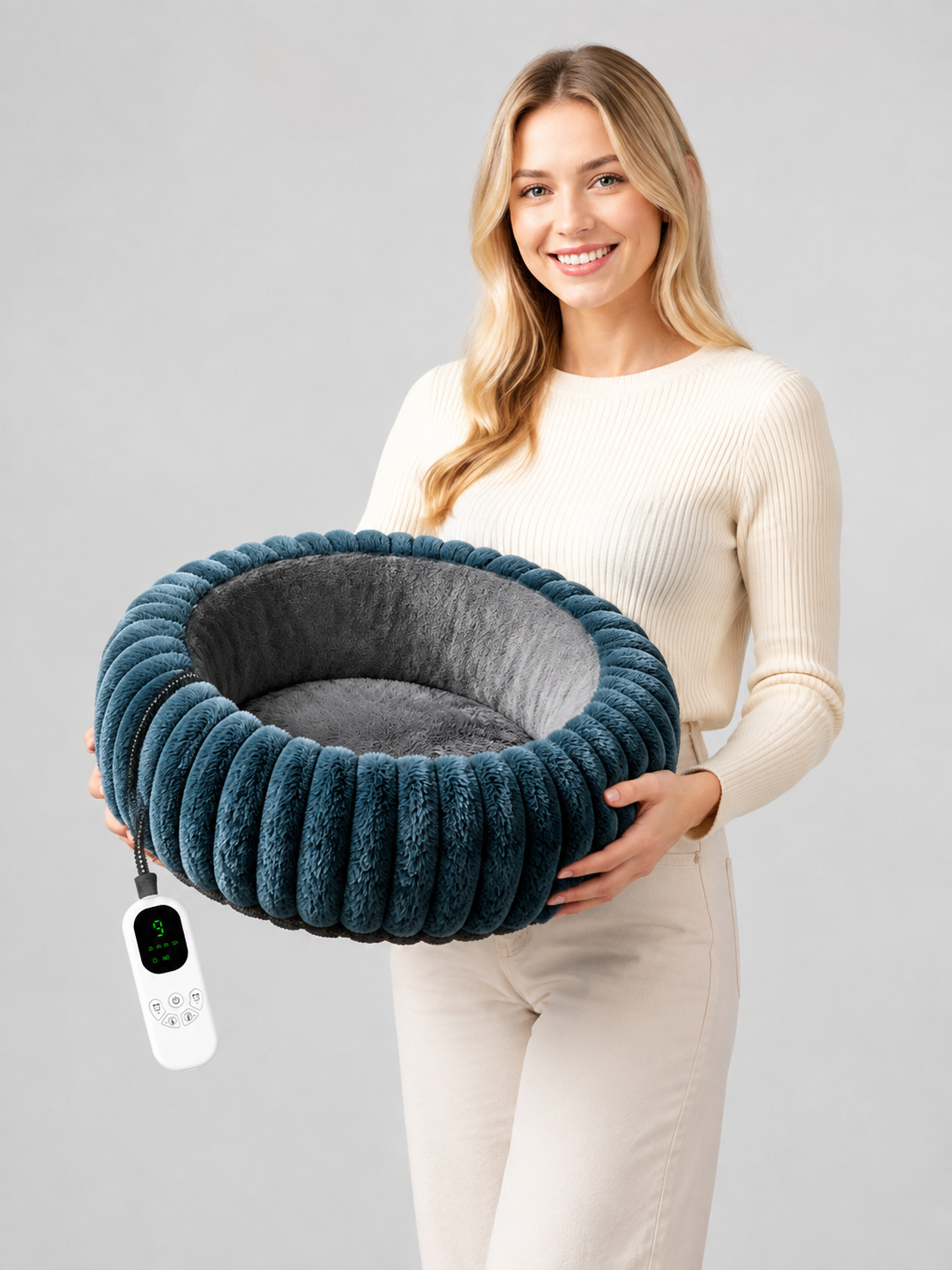 Round Heated Pet Bed product detail