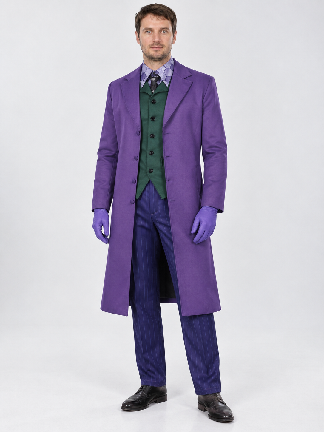 Joker Cosplay Costume Purple and Green