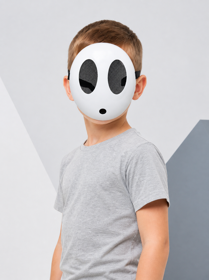 White Carnival Mask for Halloween and Cosplay Costume Masks detail