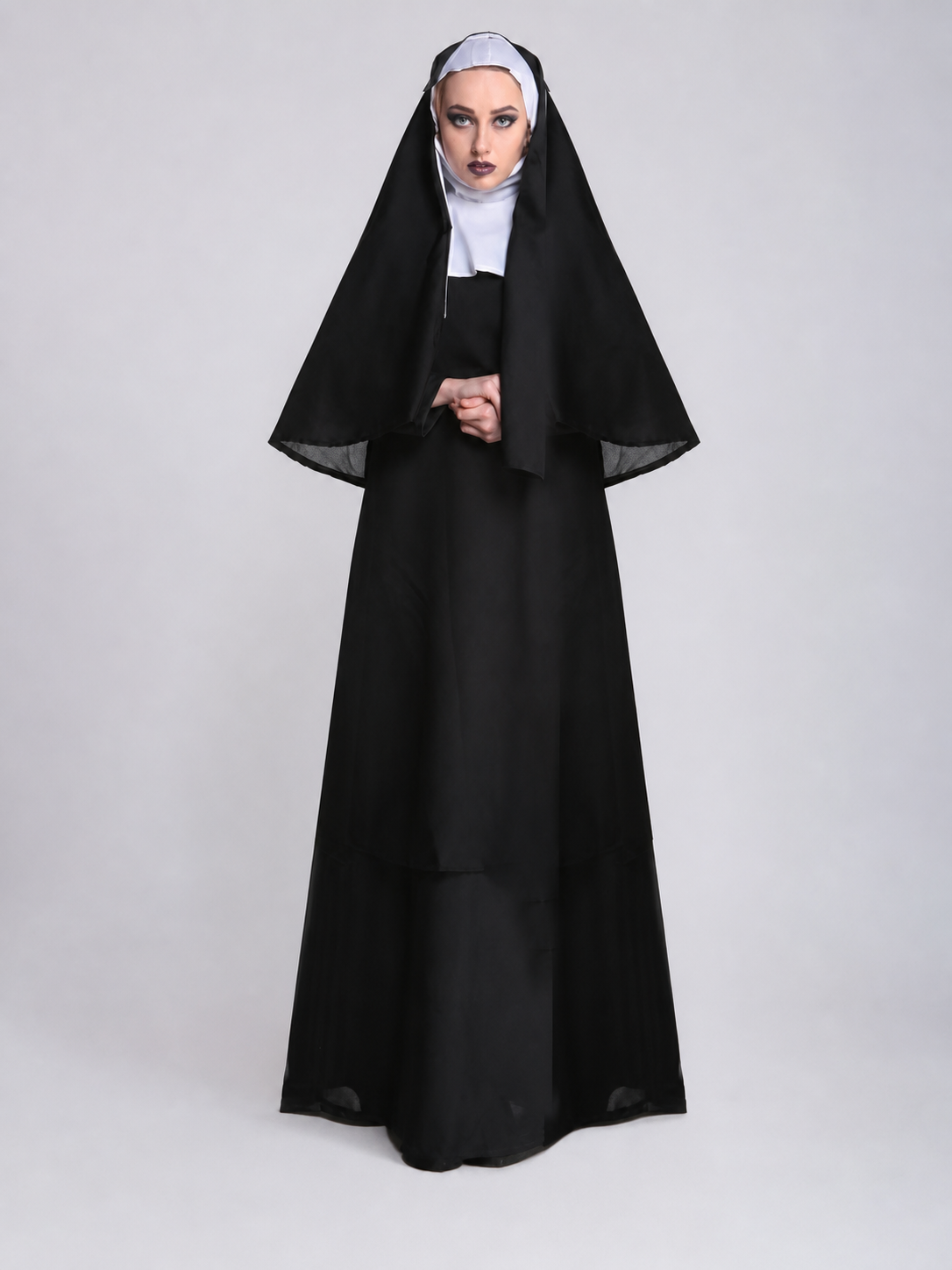 Halloween Costume with Black Veil
