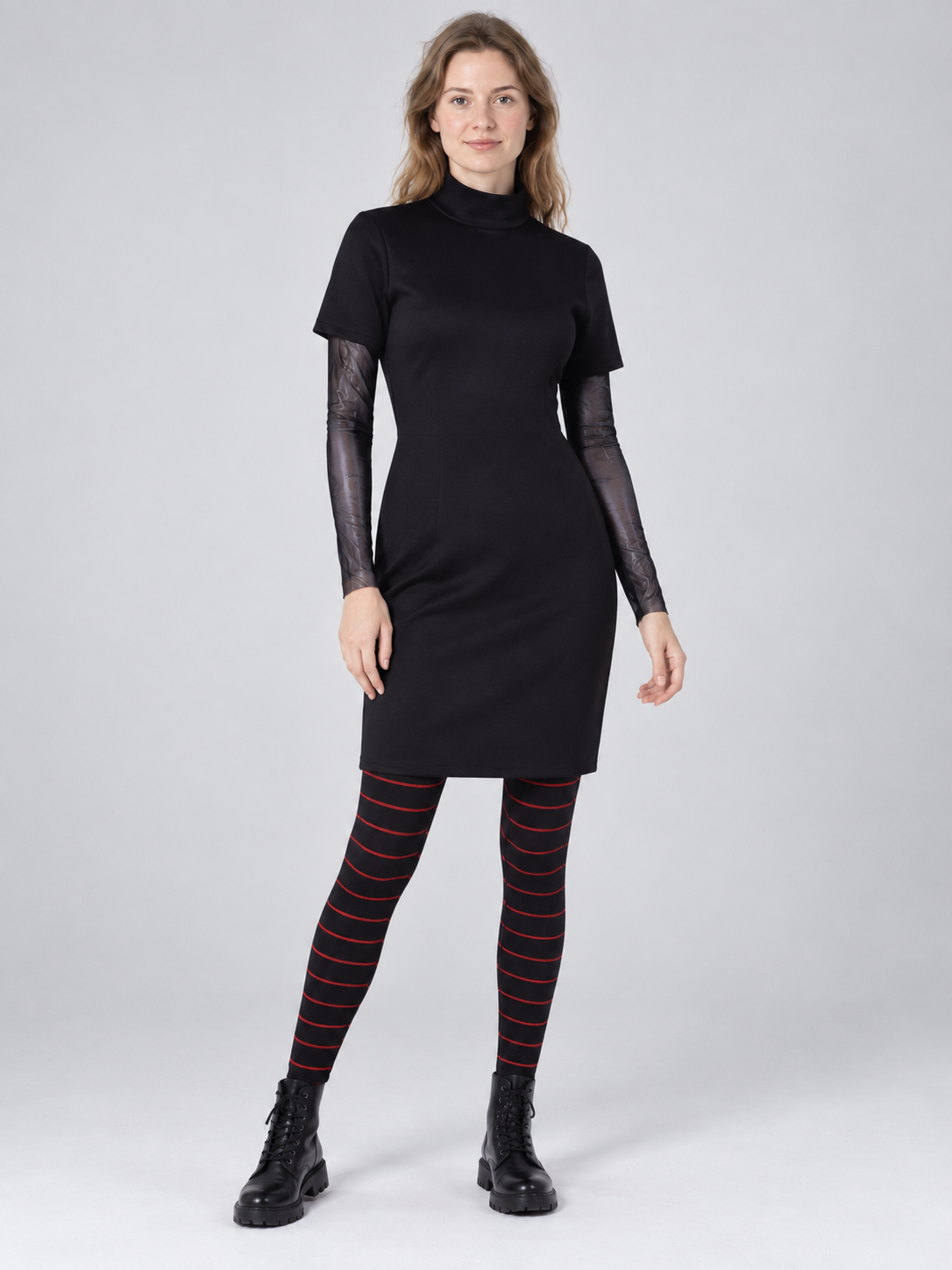 Vampire Costume with Black Dress and Leggings