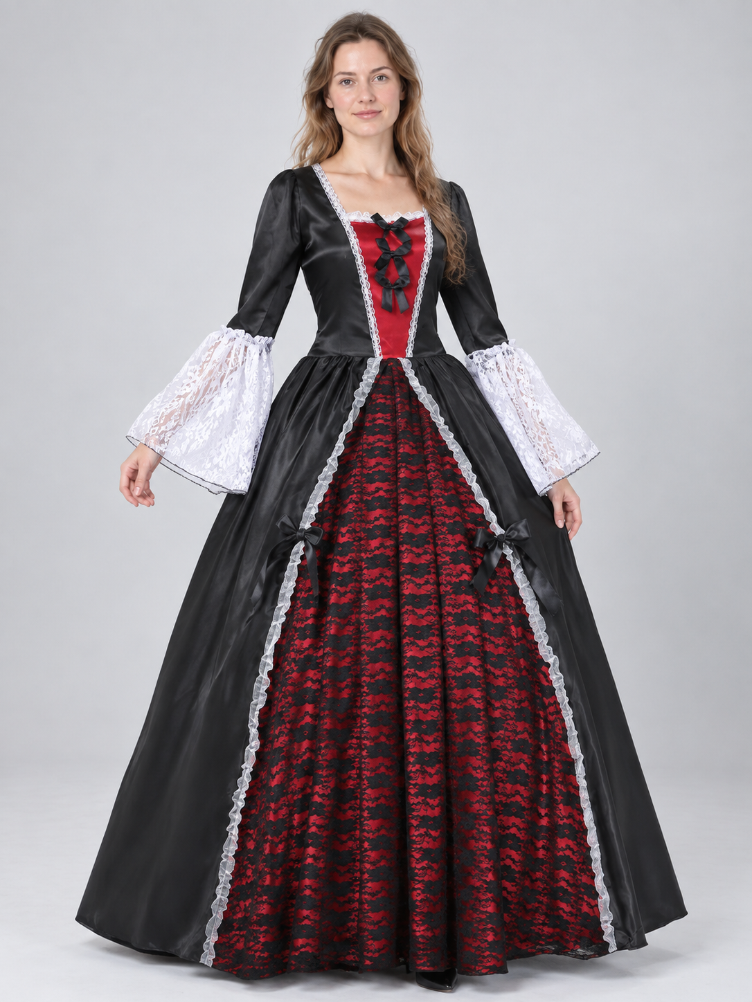 Costume: Black and Red Dress with Underskirt