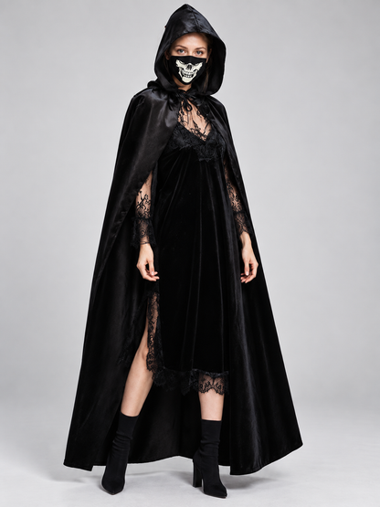 Costume Cloak with Hood and Mask Costume Capes detail