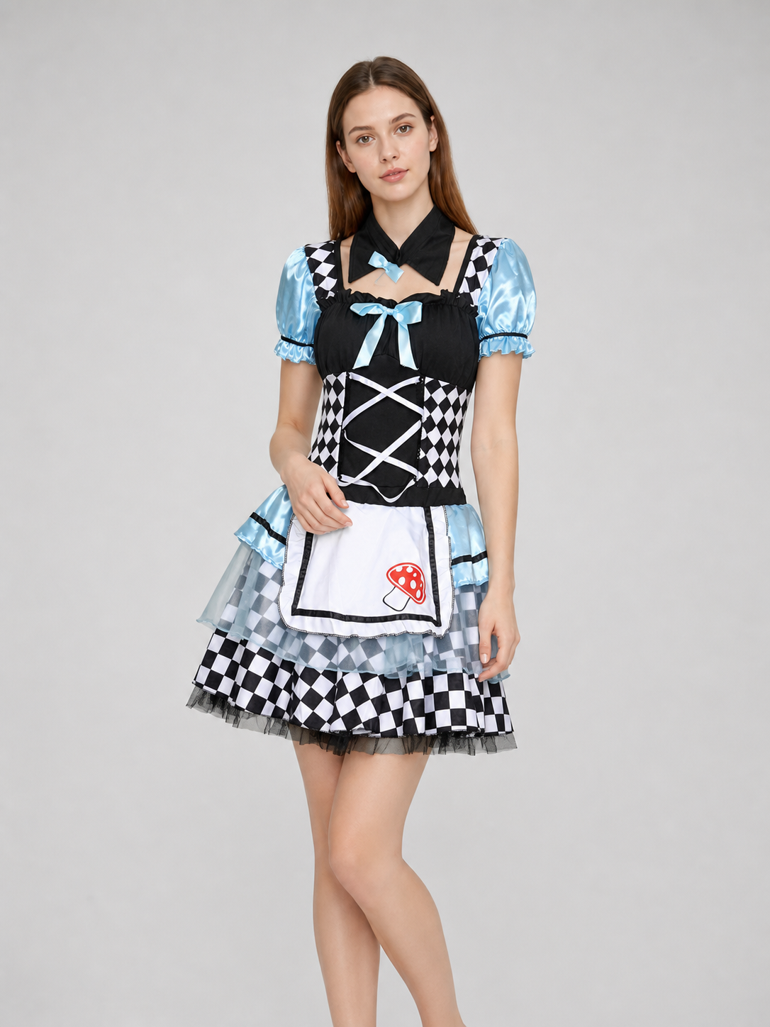 Harlequin Costume with Apron and Accessories