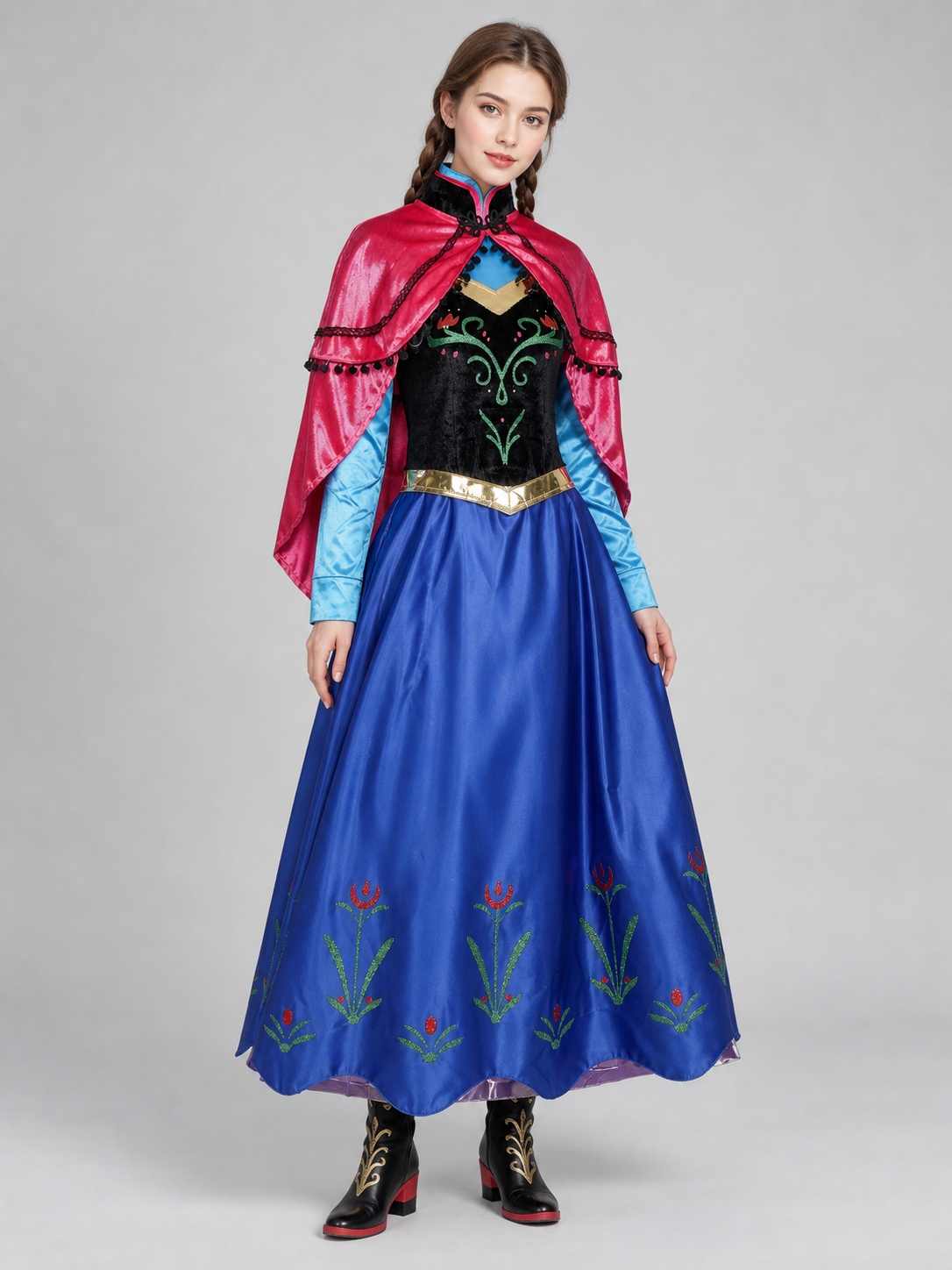 Princess Costume with Cape, Sleeves, and Skirt