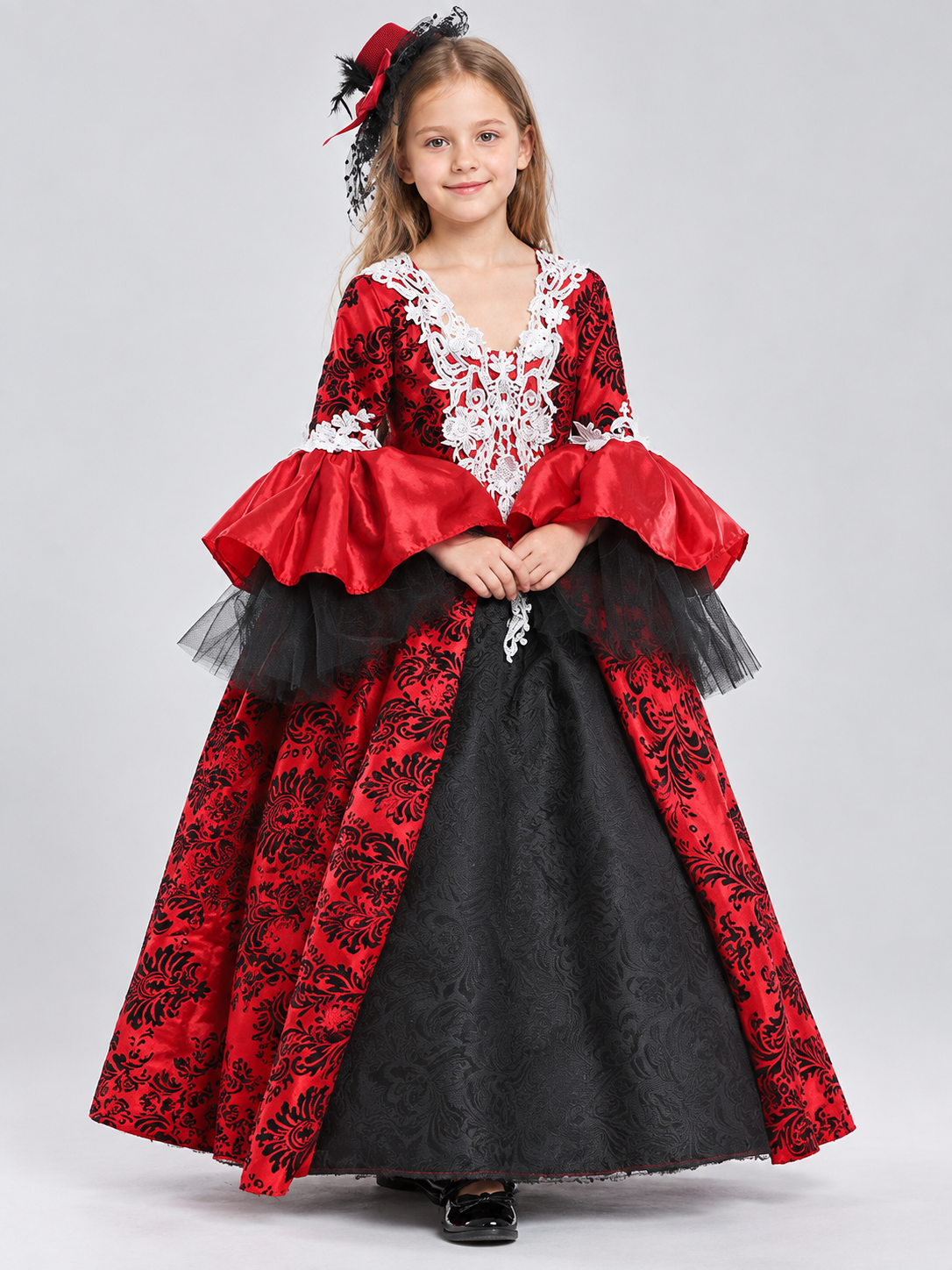 Costume: Layered Dress, Hat with Veil