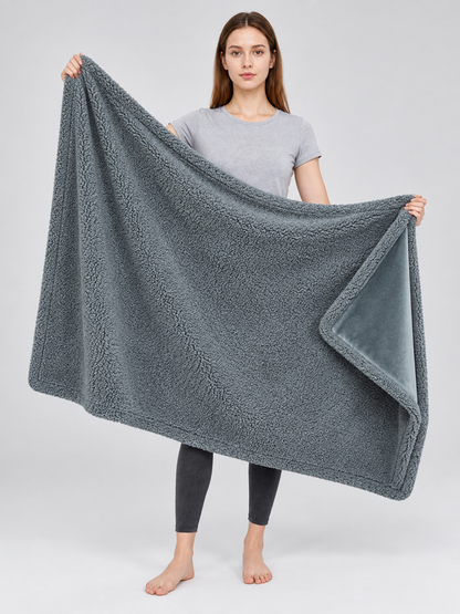 Reversible Pet Blanket, Gray Wearable Blankets detail
