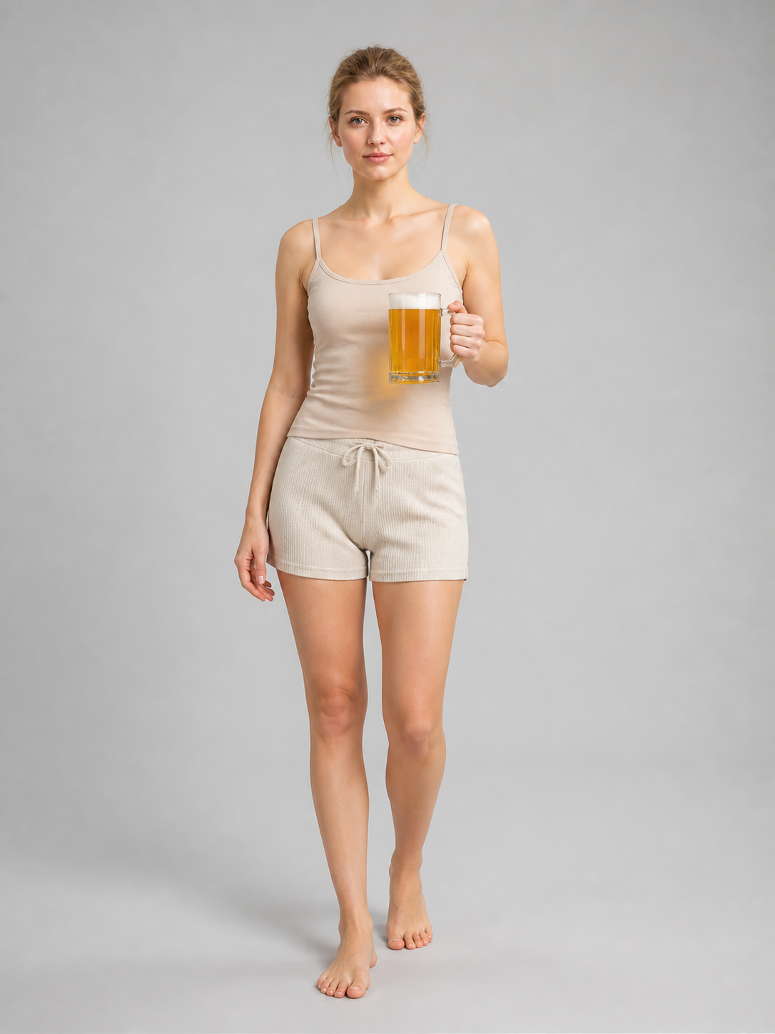 Cylindrical Beer Glass with Handle and Thick Bottom product detail 2