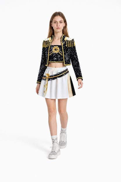 Stage Costume: Top, Jacket, and Skirt with Sequins Costumes detail 2