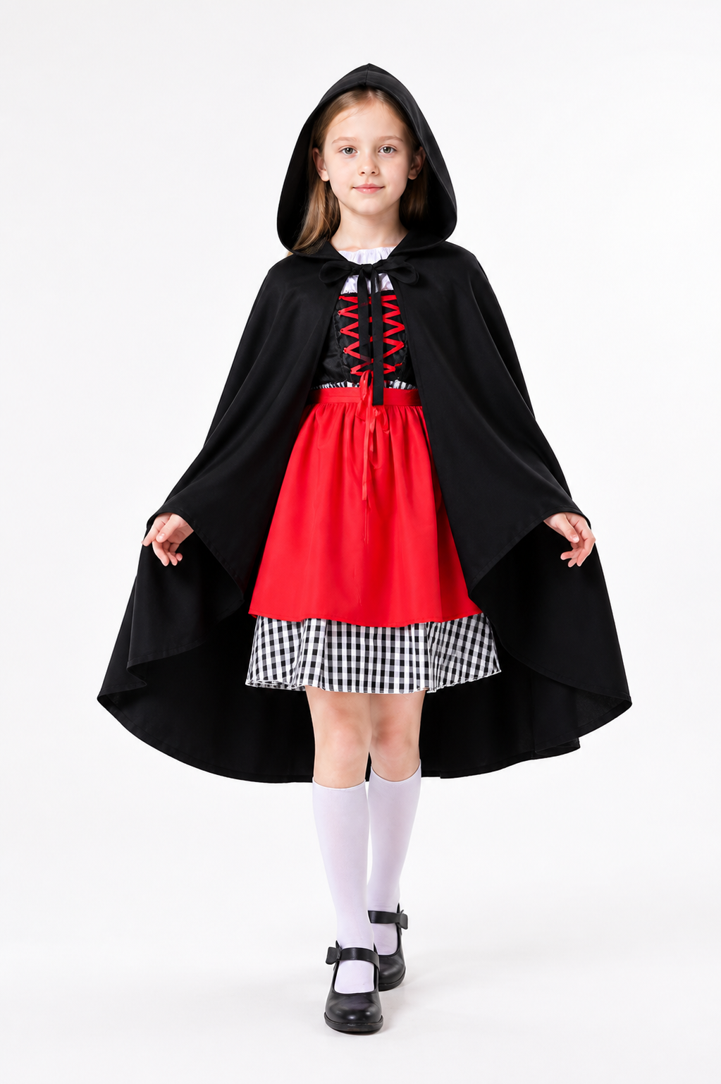 Long Children's Hooded Cape for Halloween Costume Capes detail 2