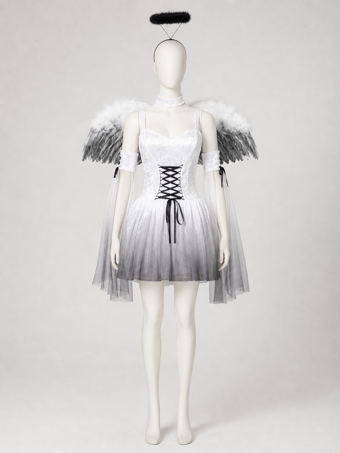 Black Angel Stage Costume for Cosplay Costumes detail
