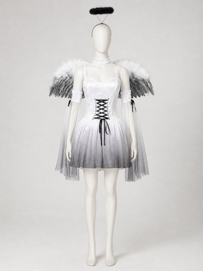 Black Angel Stage Costume for Cosplay Costumes detail