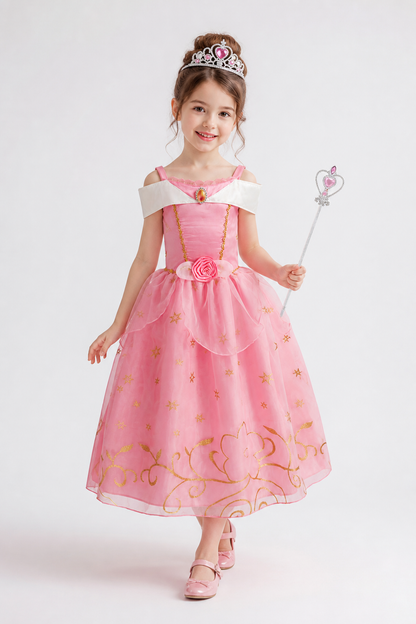 Princess Costume with Crown and Magic Wand Costume Headwear detail 2