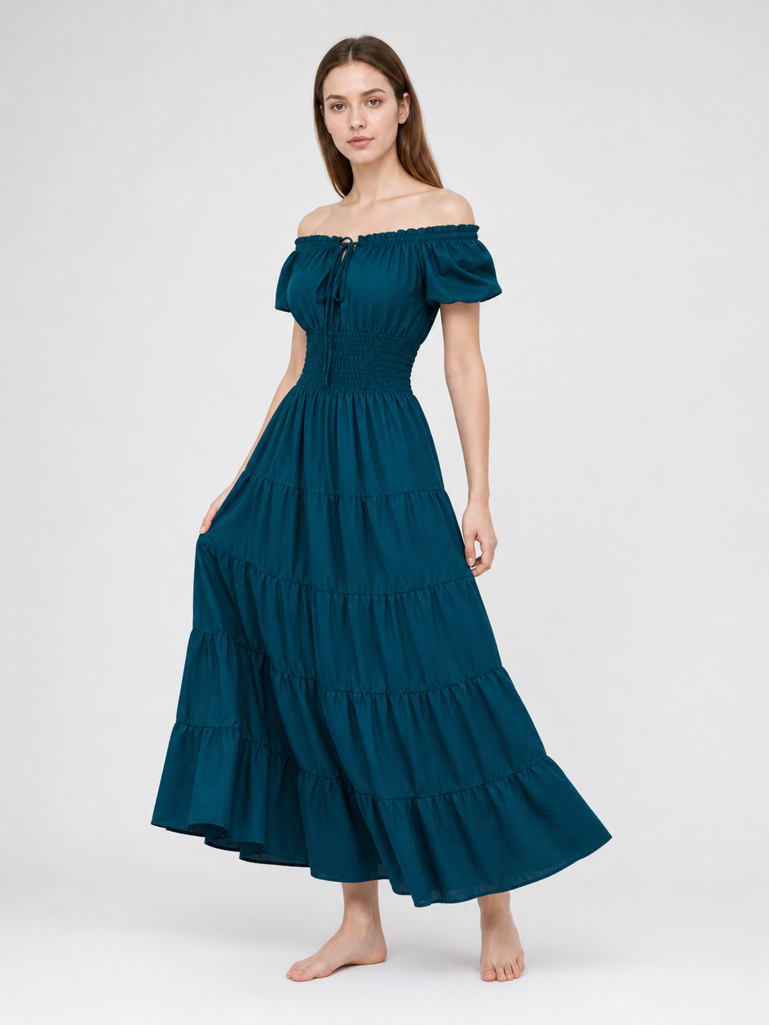 Medieval Irish-Style Tiered Dress