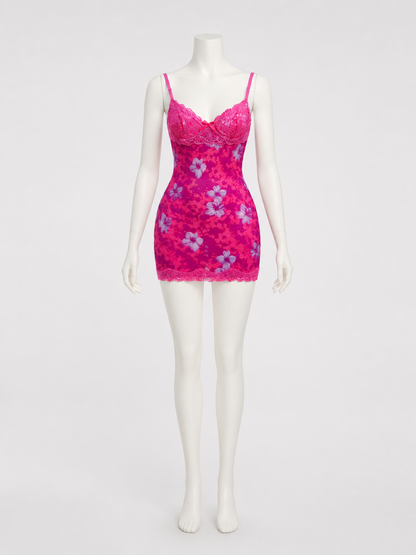 Floral Print Dress with Thin Straps Costume Dresses detail 2