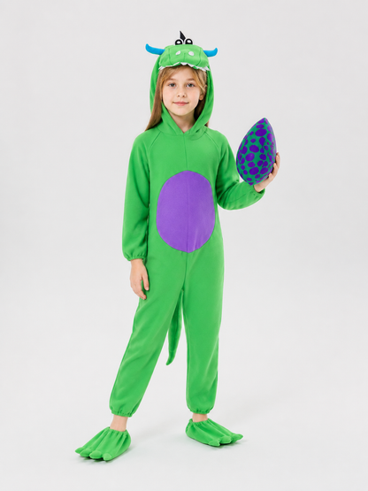Dinosaur Costume for Children's Cosplay, Green Jumpsuit Costumes detail 2