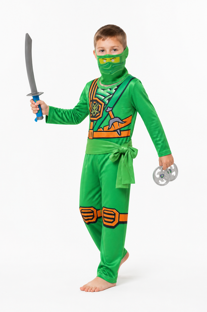 Ninja costume with mask and sword for parties Costume Masks detail 2