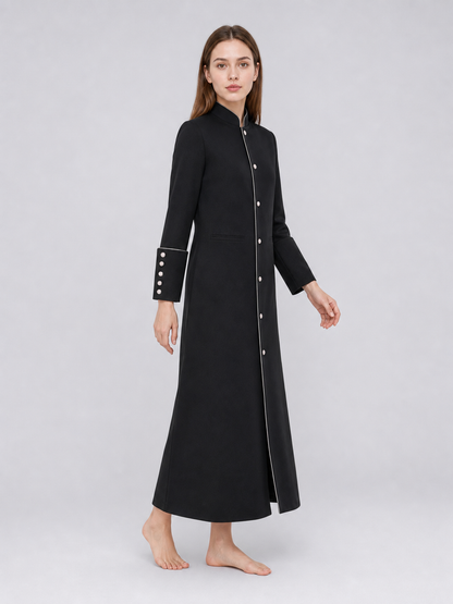 Long Black Coat for Medieval Cosplay