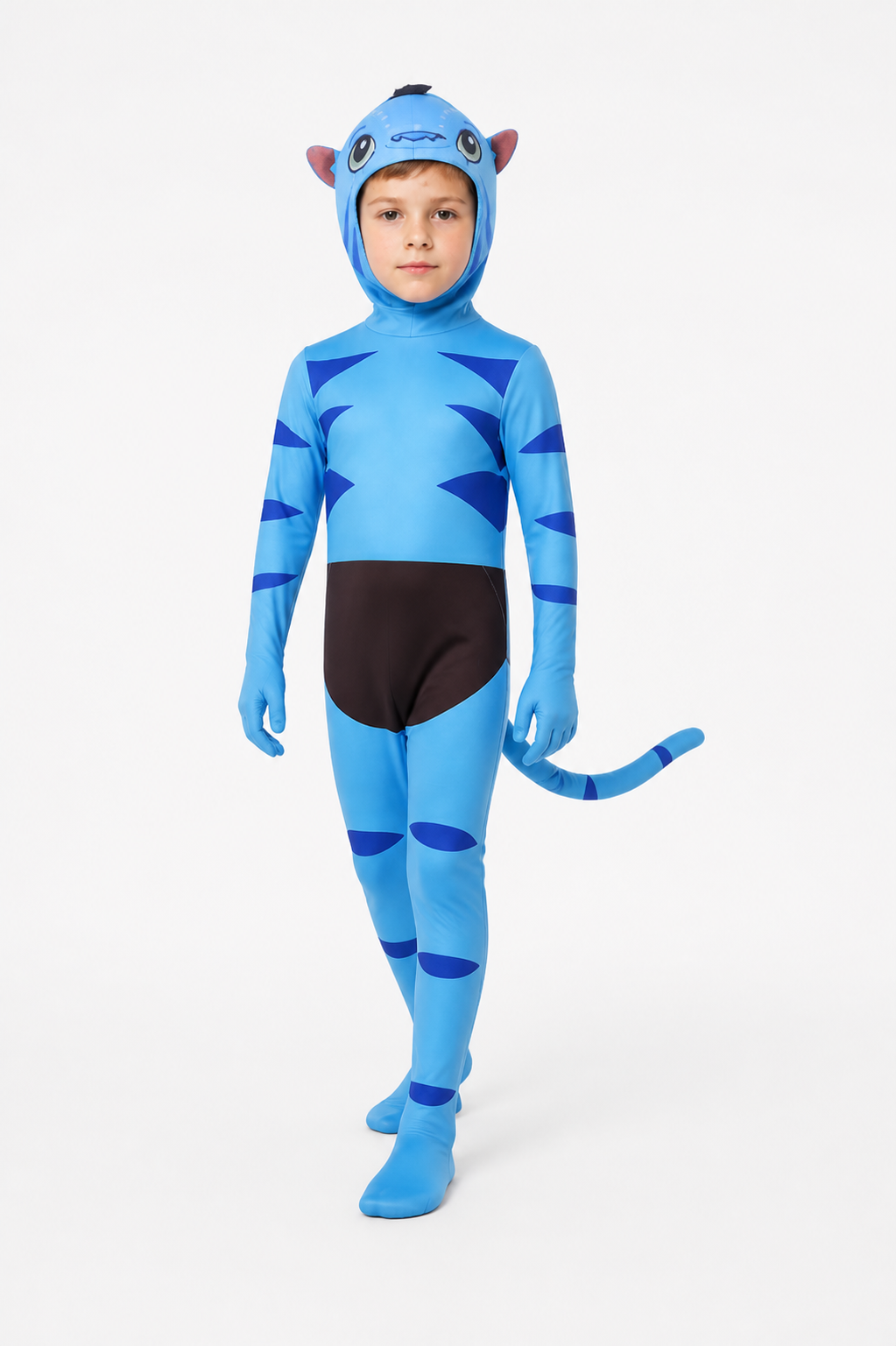 Avatar Costume with Tail and Mask, Sizes 110-190