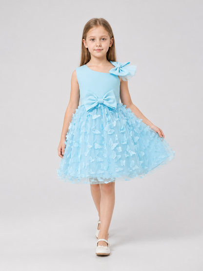 Children’s One-Shoulder Tutu Dress with 3D Butterflies product detail 2