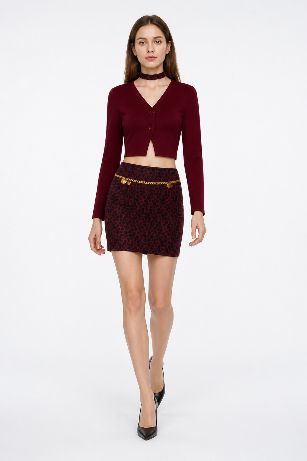 Mary Cosplay Costume: Top, Skirt, and Collar Costumes detail
