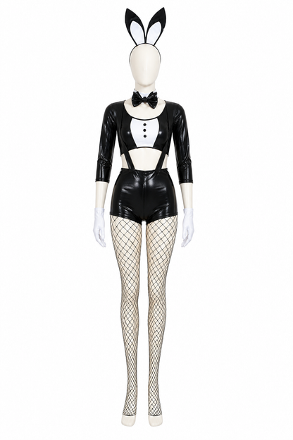Rabbit Costume for Cosplay, Black and White with Ears