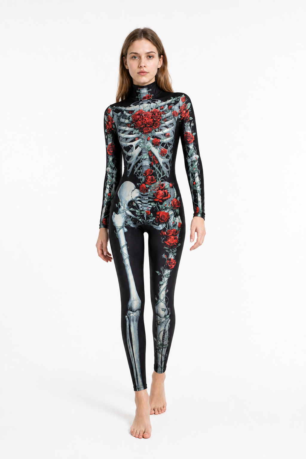 Skeleton Rose Bodysuit Costume for Cosplay Costumes detail 2