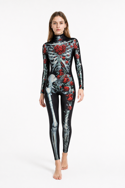 Skeleton Rose Bodysuit Costume for Cosplay Costumes detail 2
