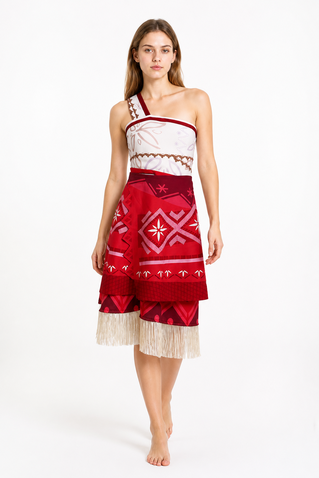 Moana Carnival Costume Jumpsuit with Fringe Costumes detail 2