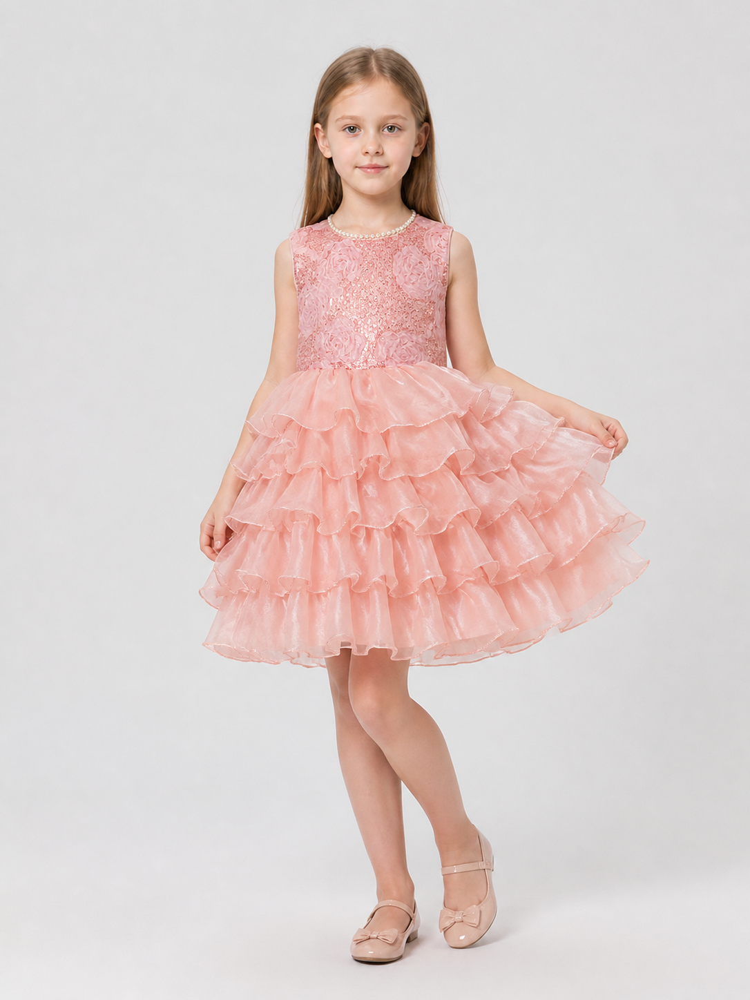 Children's Tutu Skirt with Lace and Layered Ruffles product detail 2
