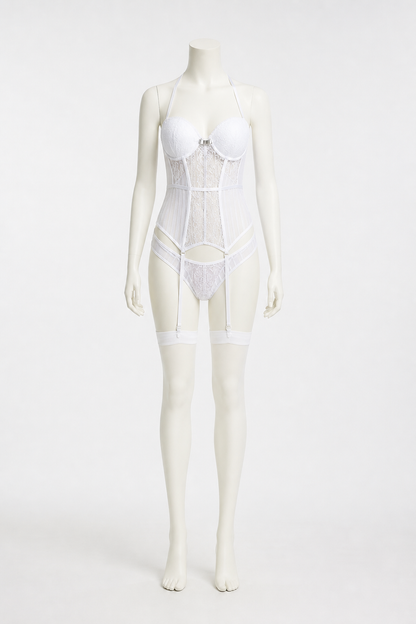 Lace Bodysuit with Straps and Belt