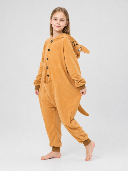 Kangaroo Hooded Costume Jumpsuit